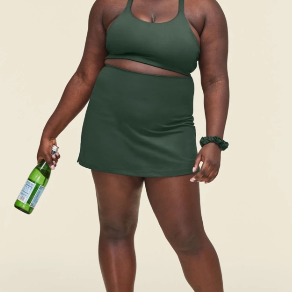 Girlfriend Collective Essentials Skort in Moss